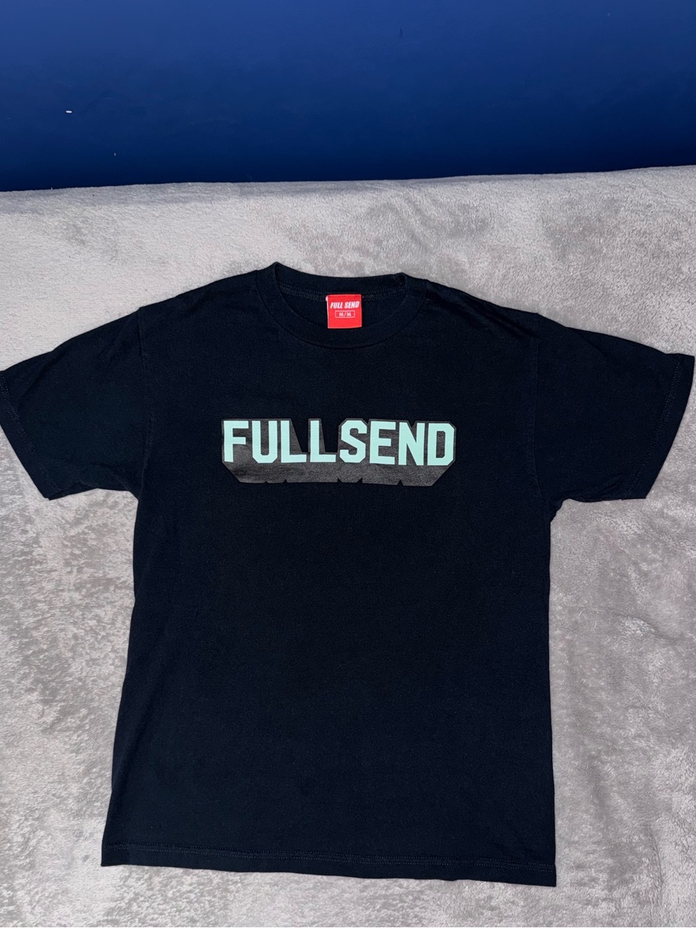 Mens Full Send Navy Blue Graphic Tee